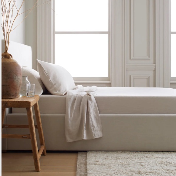 QUINCE European Linen Sheet Set Full Sand 5821 - Picture 3 of 12